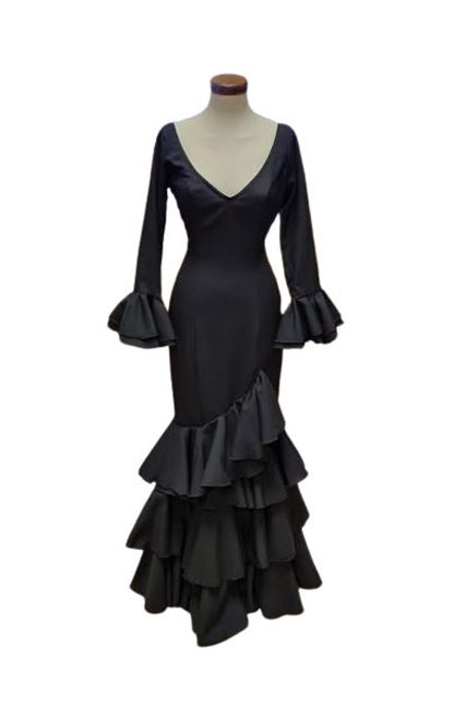 Taille 48. Robe Flamenco Modèle Lolita.  Noir